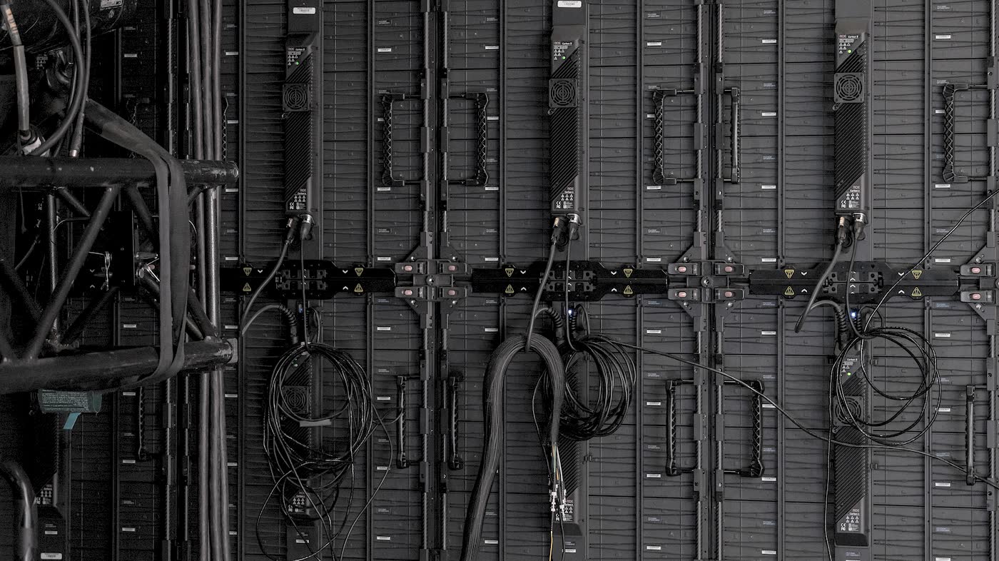 A row of cabinets photographed during an inventory sweep