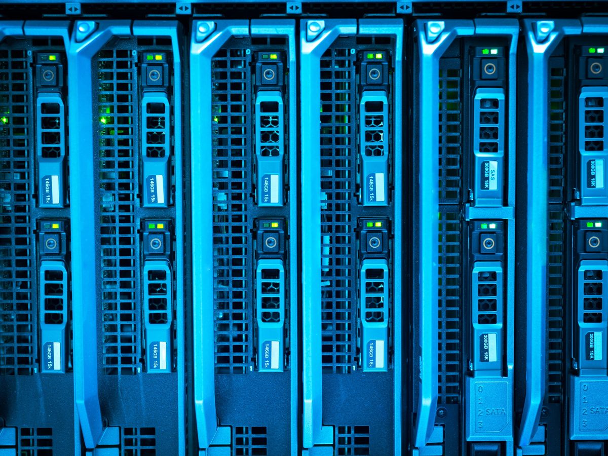 Densely packed blade servers sharing a single chassis