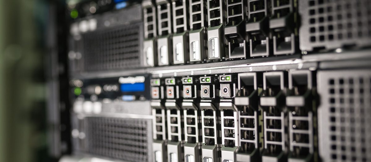 A frame captured during a rack sweep, showing device faces and port detail
